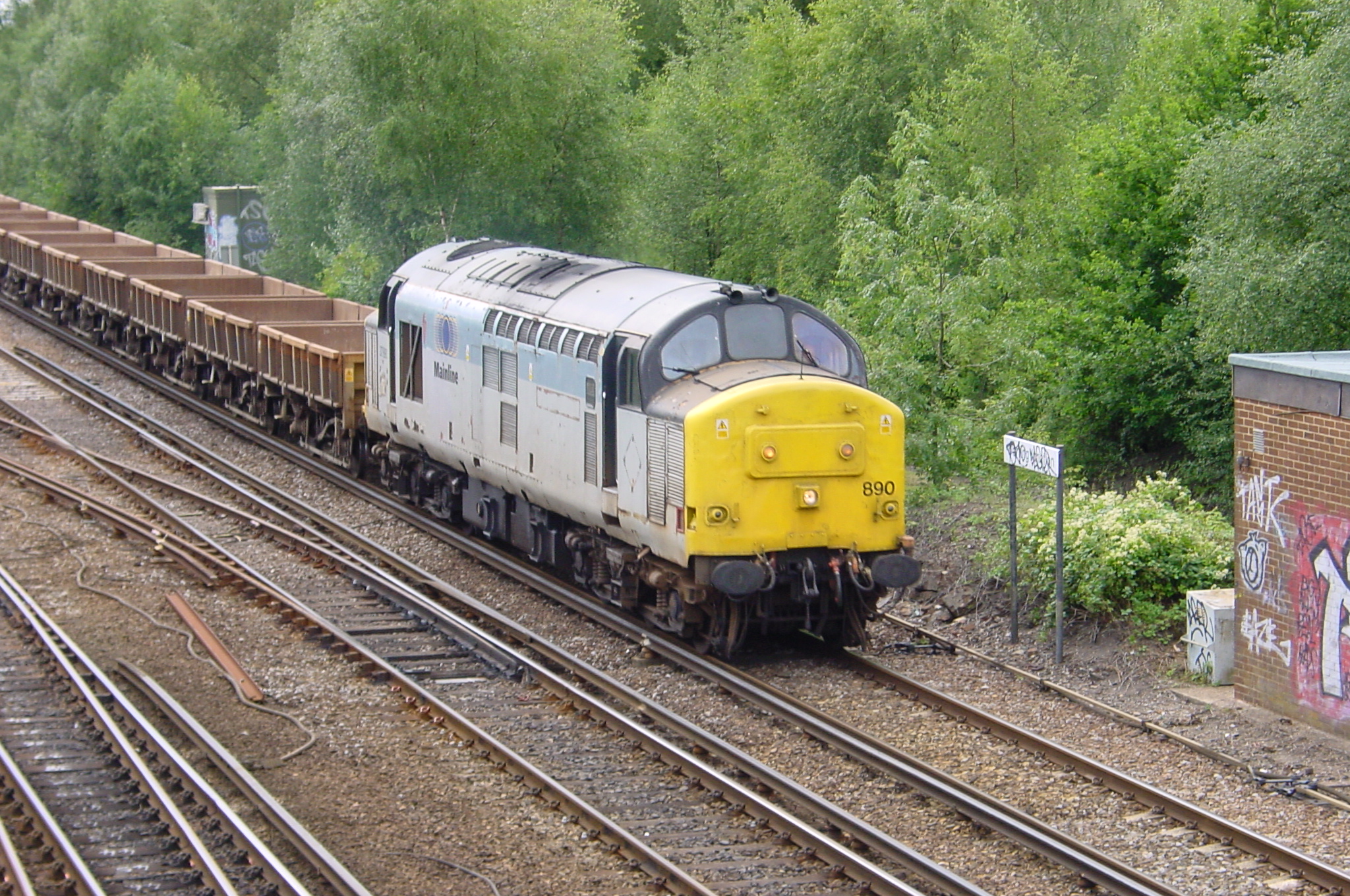 37890 heads north at Worting Junction on engineers’ train 22nd July 2003. James Mayl