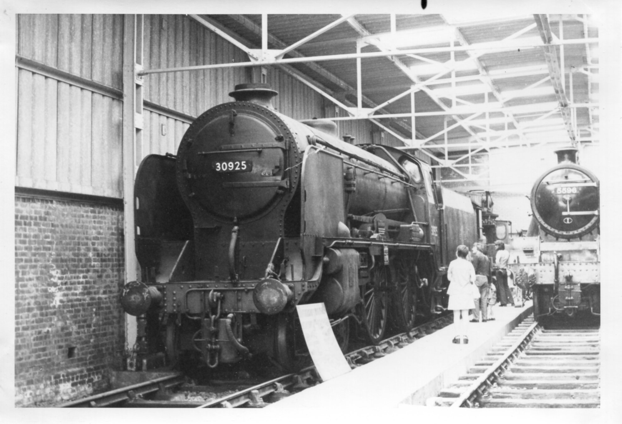 30925 stored alongside 5596 Bahamas at Dinting Railway Centre. 23rd June 1974. Roger Darsley